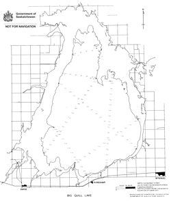 Bathymetric map of Big Quill Lake