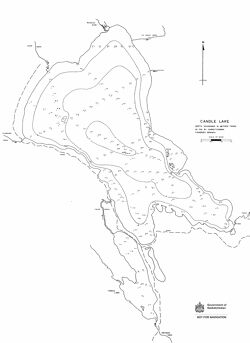 Bathymetric map of Candle Lake