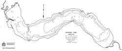 Bathymetric map of Crooked Lake