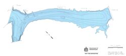 Bathymetric map of Lake Diefenbaker