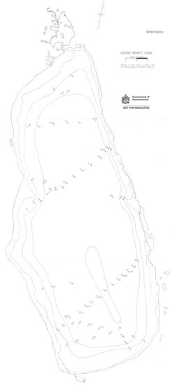 Bathymetric map of Good Spirit Lake