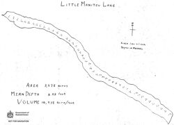 Bathymetric map of Little Manitou Lake