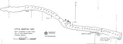 Bathymetric map of Little Manitou Lake