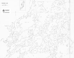 Bathymetric map of Reindeer Lake