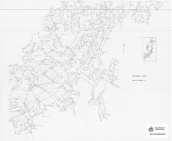 Bathymetric map of Reindeer Lake