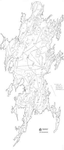 Bathymetric map of Wollaston Lake
