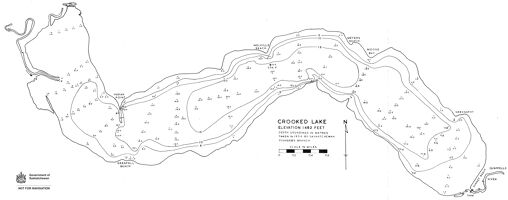 Bathymetric map for crooked_1954.pdf