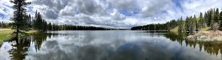 Panoramic view of the lake from the dock
