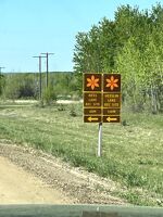 Sign off the highway for Ness Lake and Nesslin Lake.