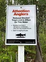 Fishing restriction sign.