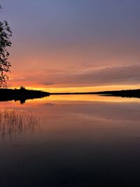 Sunset at Jumbo Lake