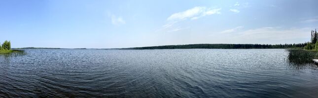 Panorama of the lake from the launch.