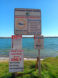 Boat launch signage