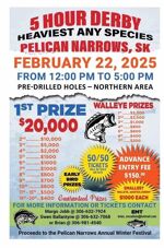 Poster for 5 Hour Derby - Heaviest Any Species Pelican Narrows