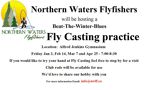 Poster for Northern Waters Flyfishers Fly Casting Practise