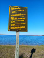 Beach rules sign