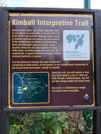 Sign for the interpretive trail.
