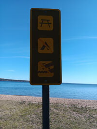 Beach signage