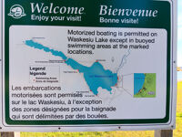 Welcome to the lake sign