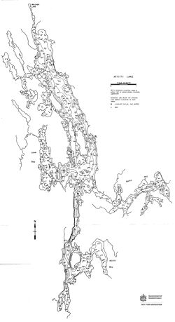 Bathymetric map of Attitti Lake