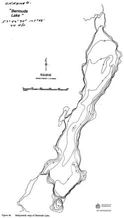 Bathymetric map of Bermuda Lake