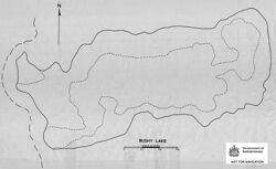 Bathymetric map of Bushy Lake