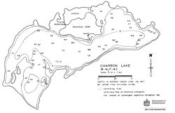 Bathymetric map of Charron Lake