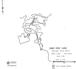 Bathymetric map of Deep End Lake